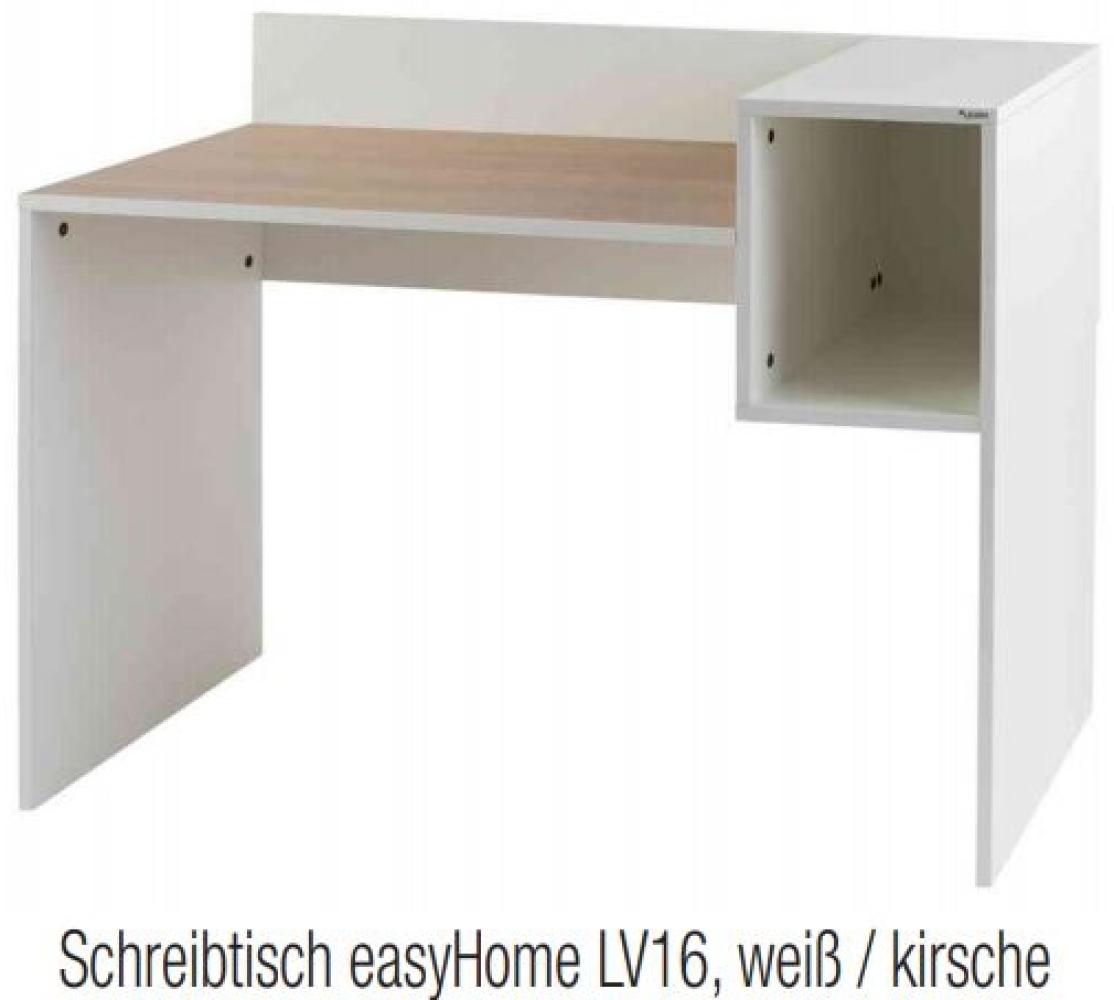 PAPERFLOW Schreibtisch easyHome LV16, weiß/kirsche Bild 1