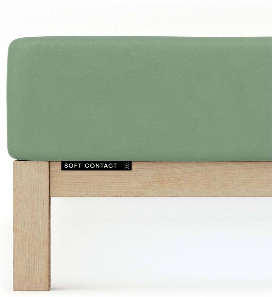 Schlafgut Jersey Spannbetttuch Soft Contact | 120x200 - 130x200 cm | green-mid Bild 1