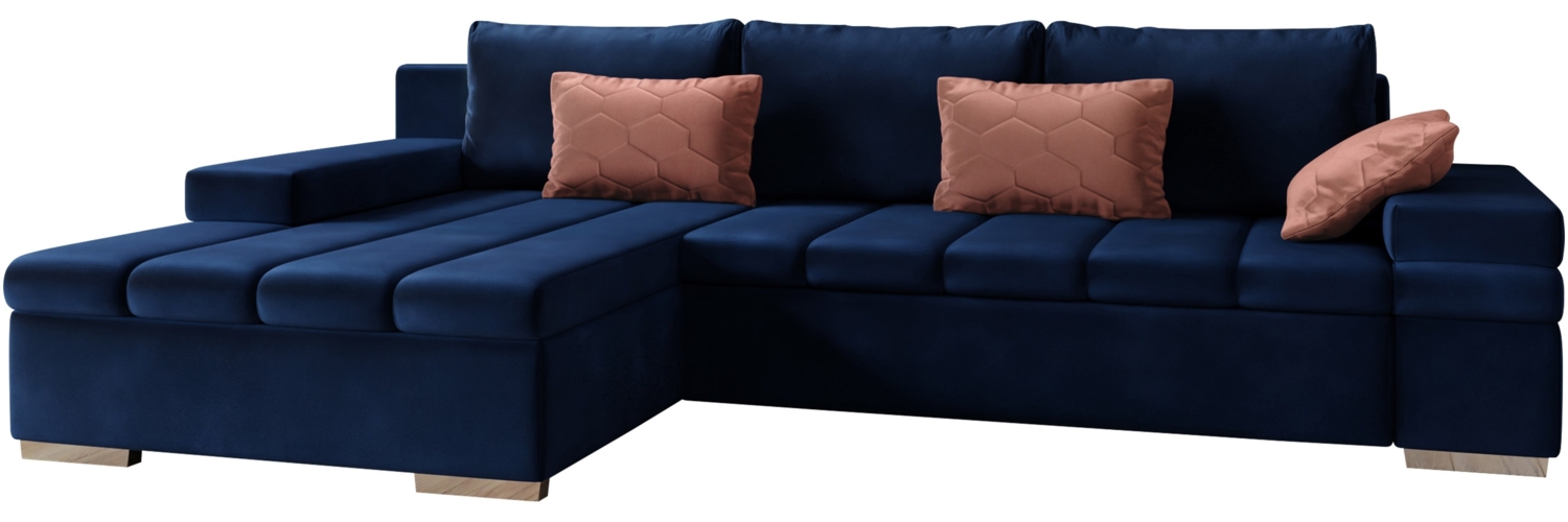 Ecksofa Bangkok (Farbe: Magic Velvet 2216 + Magic Velvet 2216 + Magic Velvet Pik 2258, Seite: Links) Bild 1