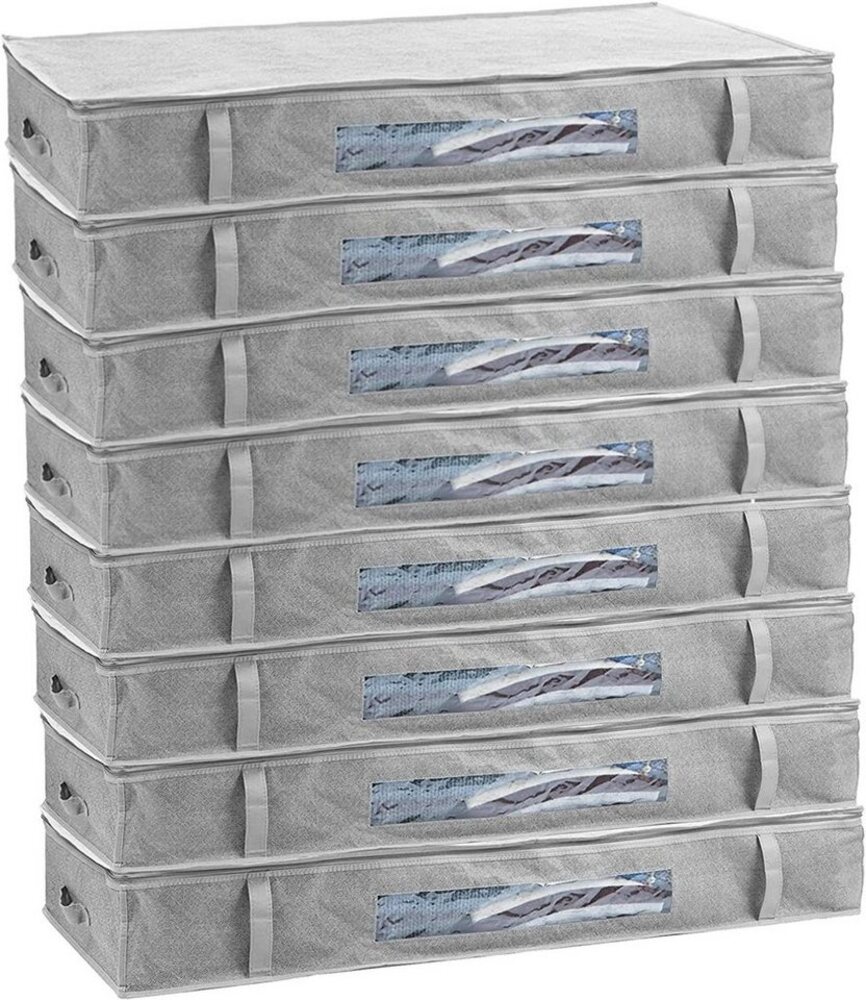 Centi Unterbettkommode Unterbett Aufbewahrungsbox für Bettkasten Aufbewahrung (Set, 8 St, 100L x 45B x 15H cm), 100 l Volumen, Aufbewahrungstasche für Decken, Kissen und Kleider Bild 1