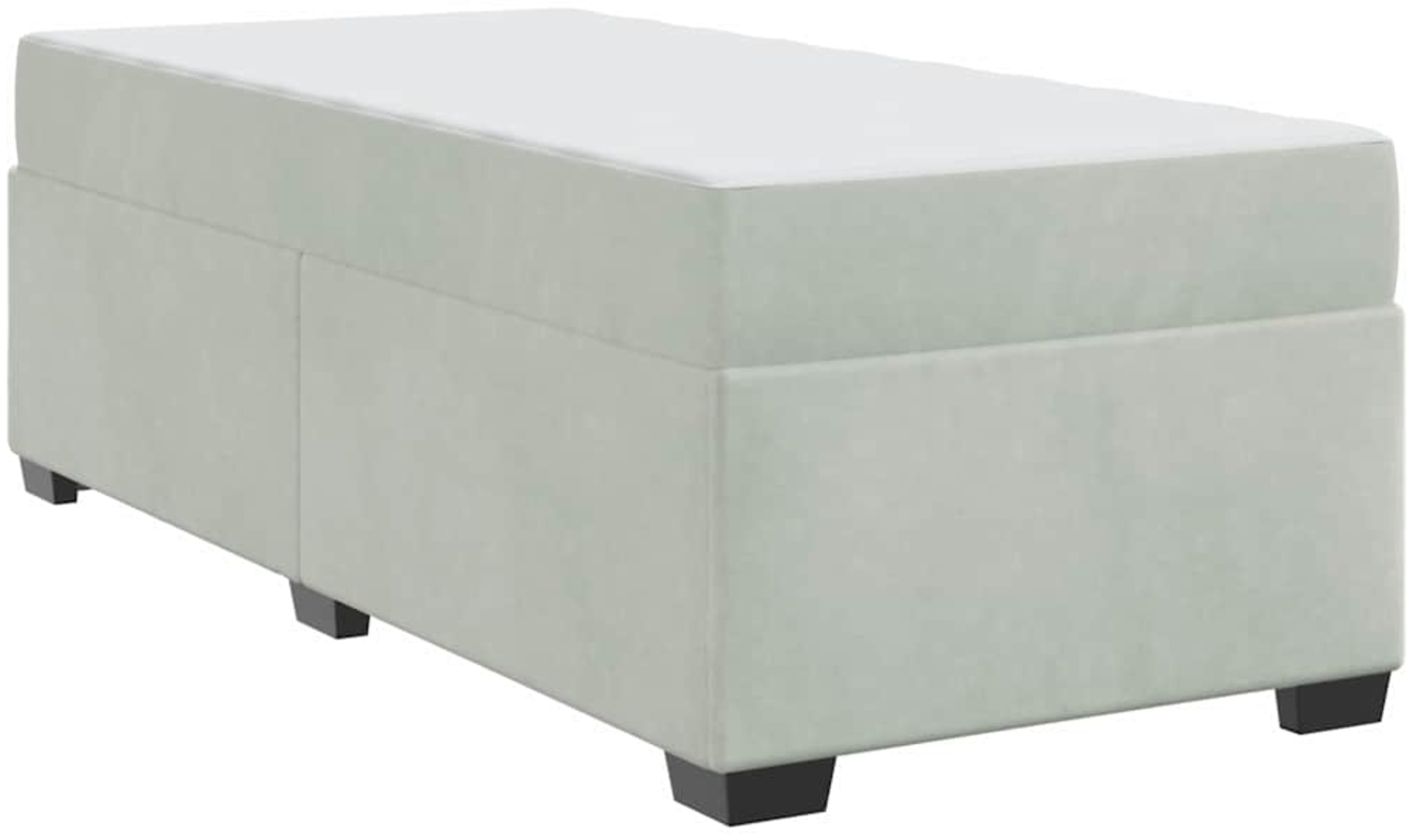 vidaXL Bettrahmen mit Matratze Hellgrau 90 x 200 cm Stoff 3399266 Bild 1