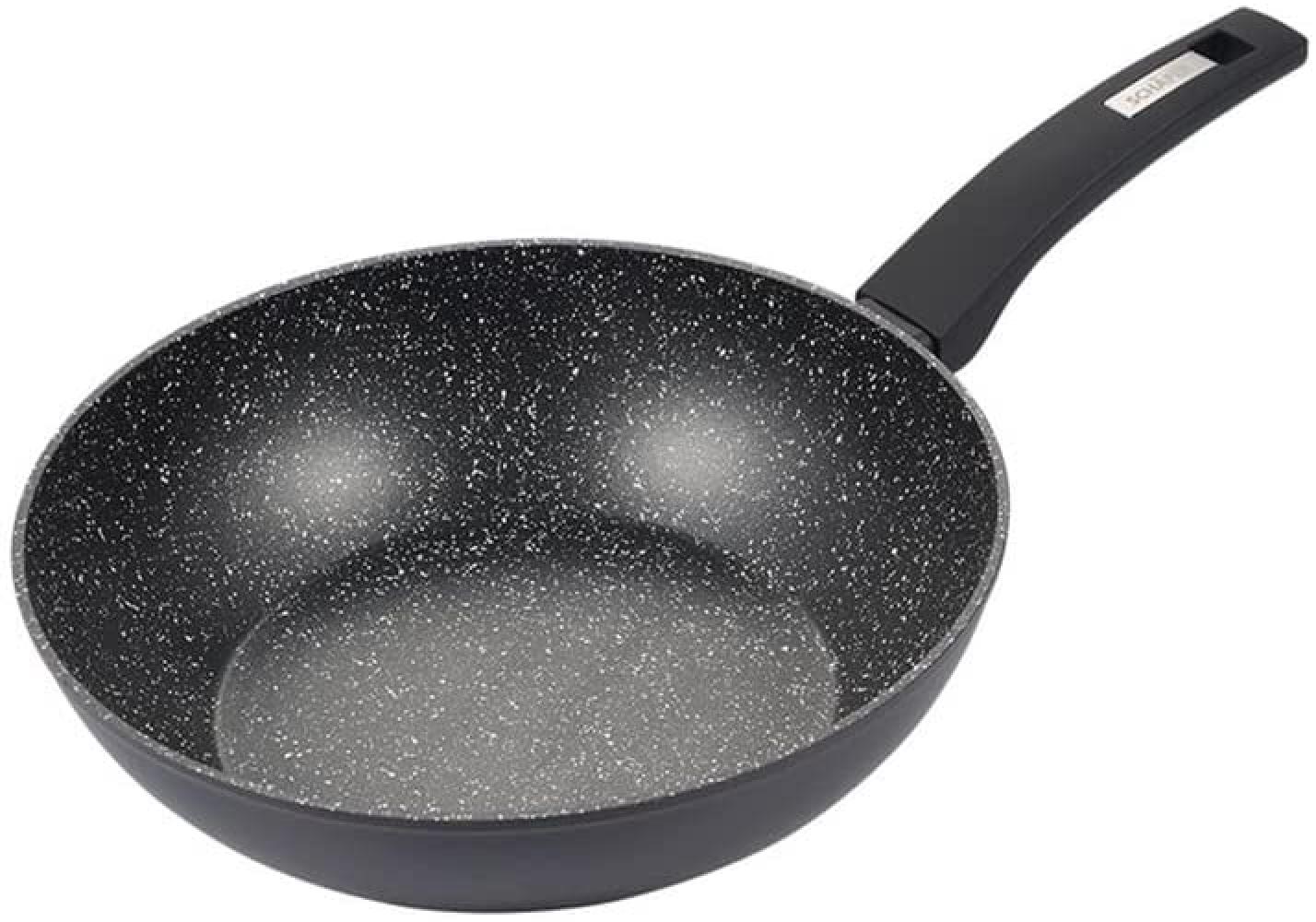 Schäfer Profi Wok Ø 28cm Gastronomie Antihaftbeschichtung Wokpfanne Boden Marble Black Bild 1