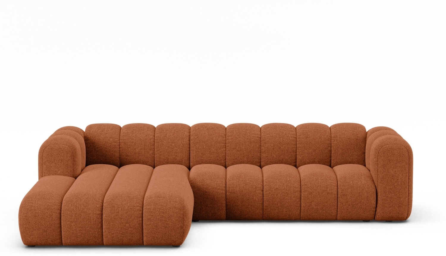 Micadoni Modulares Ecksofa Lupine 4-Sitzer Links Chenille Eden Ziegel Bild 1