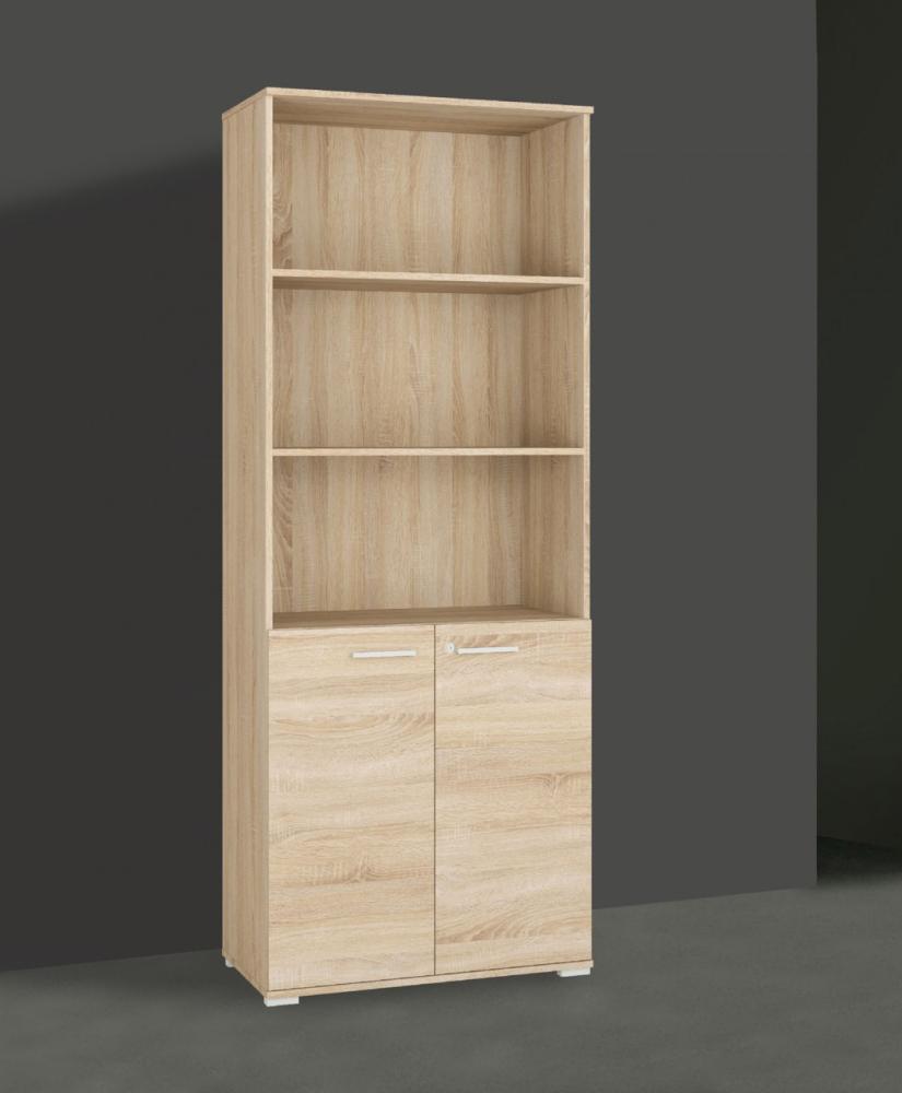 Aktenschrank Optimal Büroschrank 79cm Sonoma Eiche hell abschließbar Bild 1