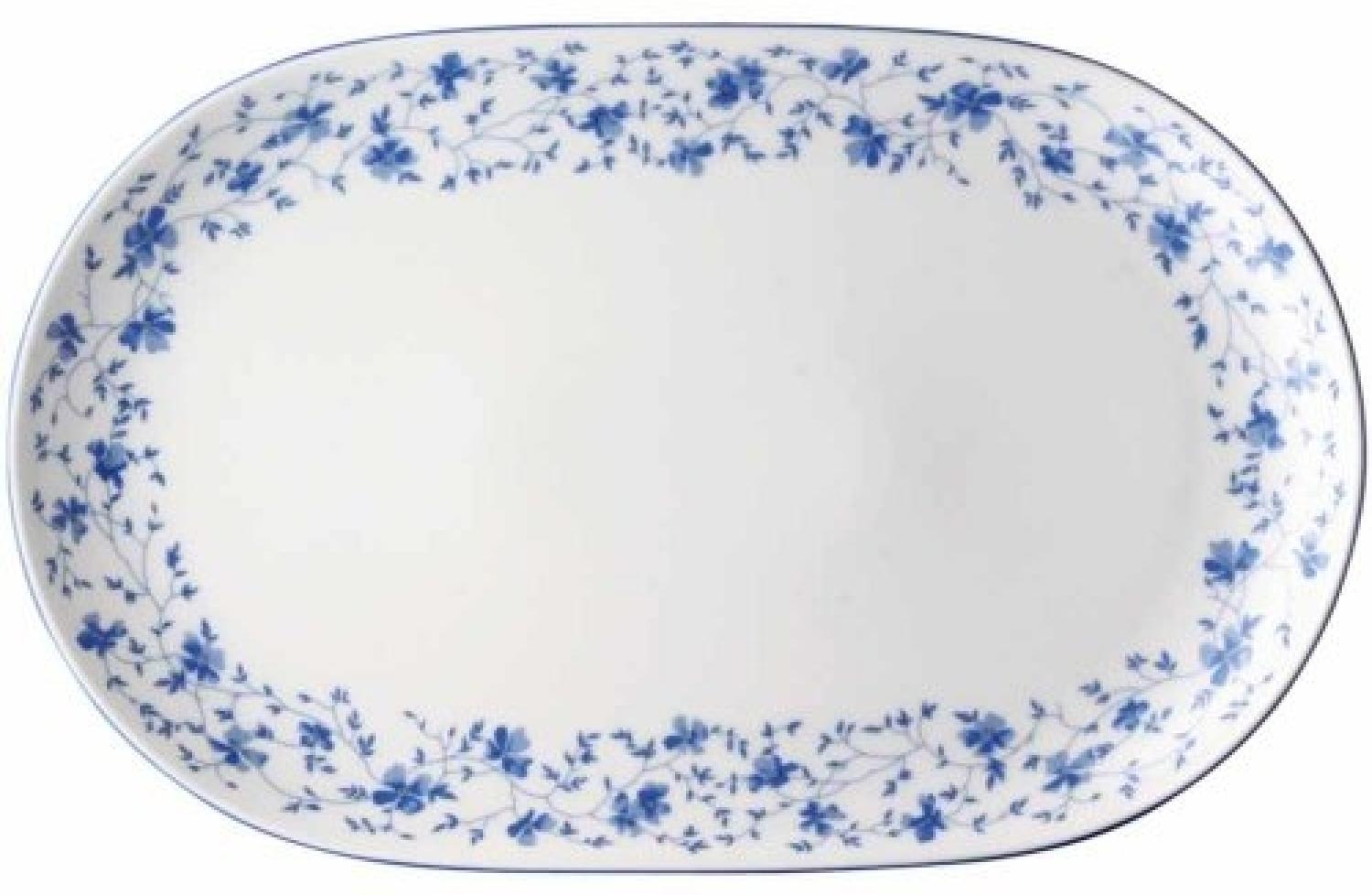 Arzberg Form 1382 Platte, Oval, Beilagenplatte, Speiseplatte, Blaublüten, Porzellan, 32 cm, 41382-607671-12732 Bild 1