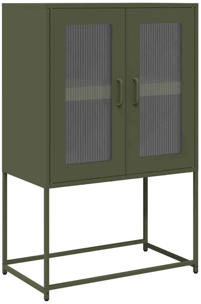 vidaXL Highboard Olivgrün 68x39x107 cm Stahl 853378 Bild 1