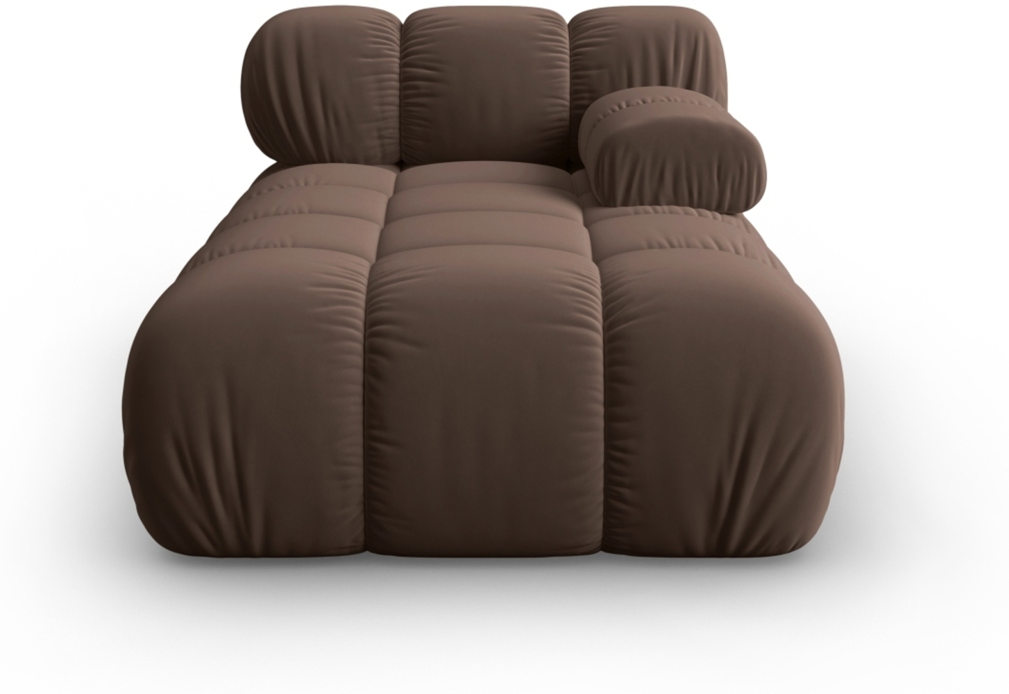 Micadoni Recamiere Bellis Rechts Samt Bluvel Dunkelbraun Bild 1