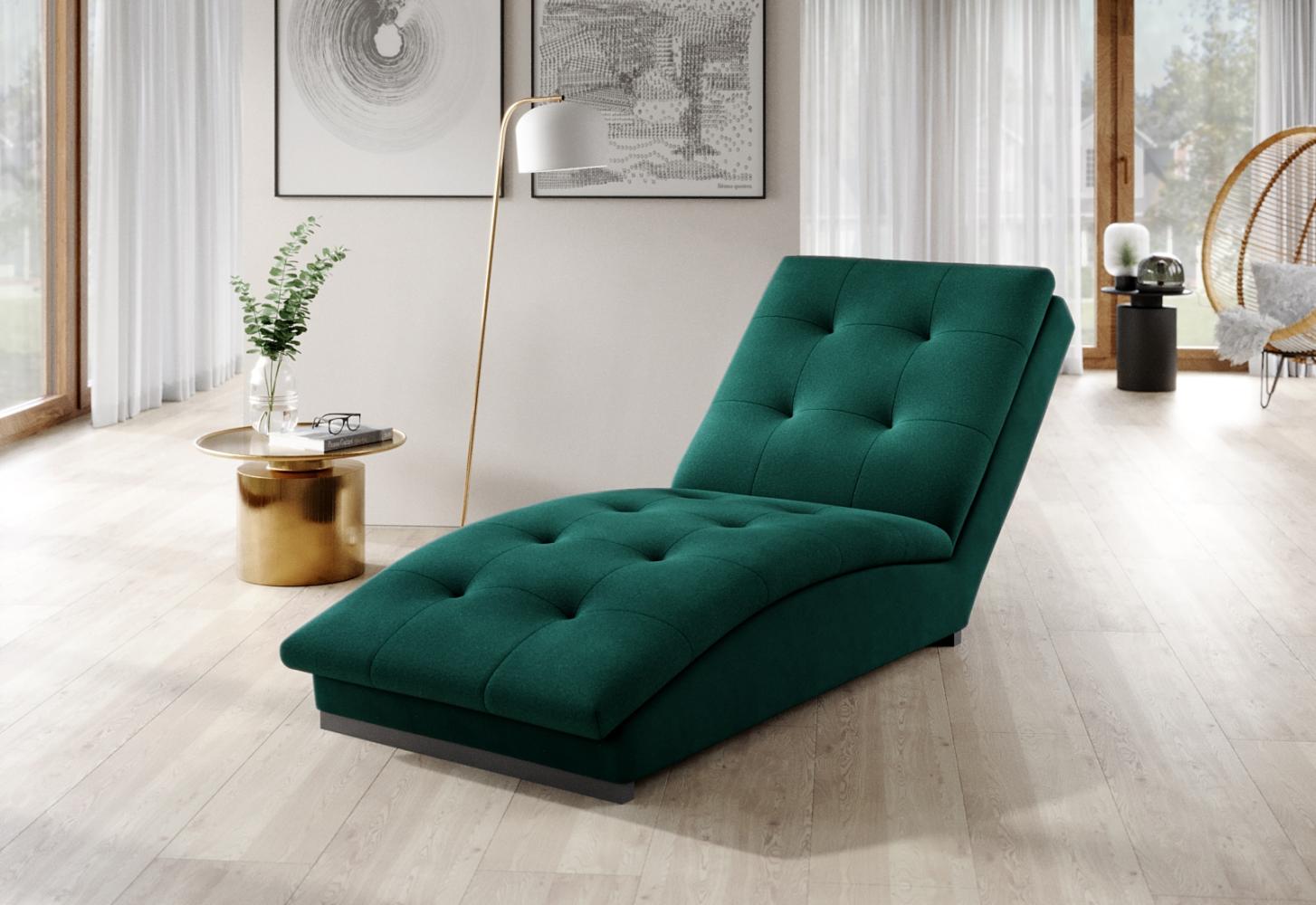 ELTAP 'Doro' Chaiselongue, 170 x 85 x 95 cm, Dunkelgrün Bild 1