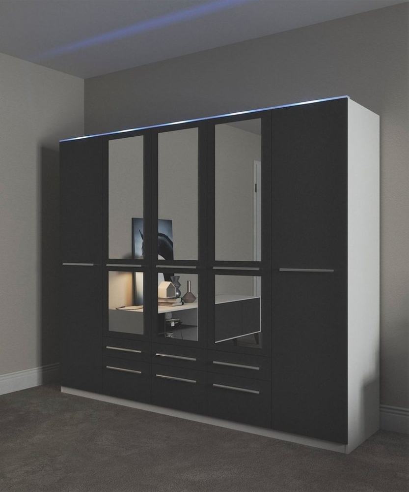 priess Kleiderschrank Schrank Garderobe Wäscheschrank Barcelona in 5 Breiten viel Stauraum, geräumige Schubkästen, mit Spiegel, MADE IN GERMANY Bild 1