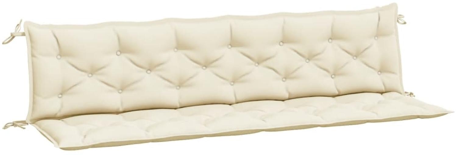 vidaXL Gartenbank-Auflagen 2 Stk. Cremeweiß 200x50x7 cm Oxford-Gewebe 361737 Bild 1