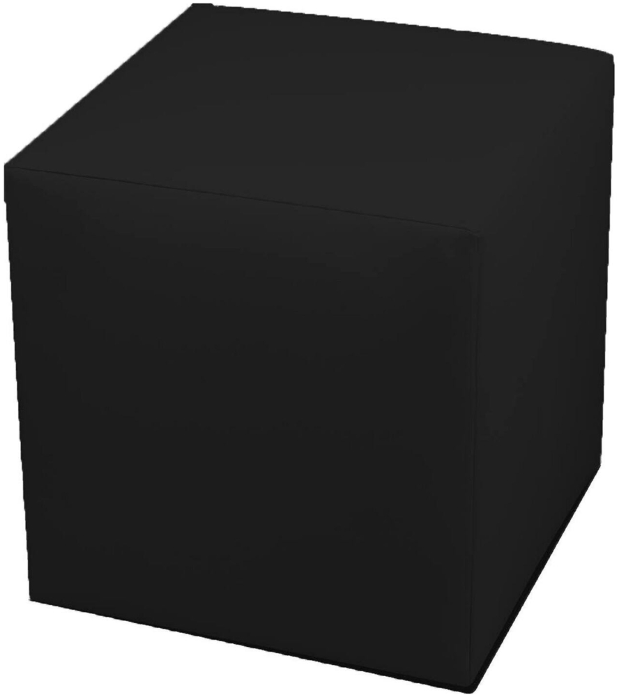 Dmora Pouf Accumoli, Mehrzwecksessel, Sitzsack, Hockerhocker, Made in Italy, 40x40 h42 cm, Schwarz Bild 1