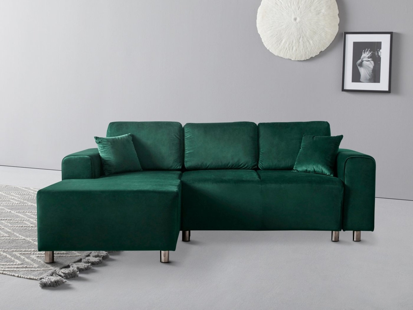 Guido Maria Kretschmer Home&Living Ecksofa Györ, L-Form, wahlweise mit Bettfunktion und Bettkasten incl. 2 Zierkissen Bild 1