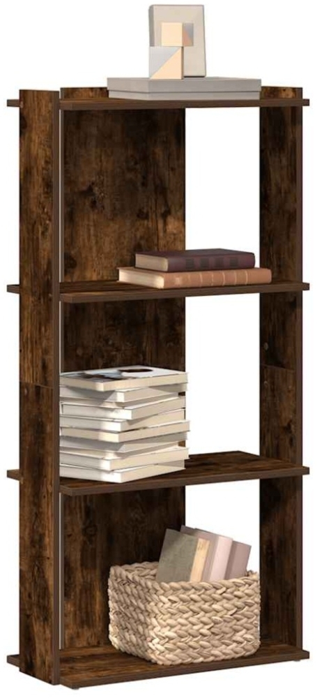 vidaXL Bücherregal 3 Böden Räuchereiche 60x30x120 cm Holzwerkstoff Bild 1