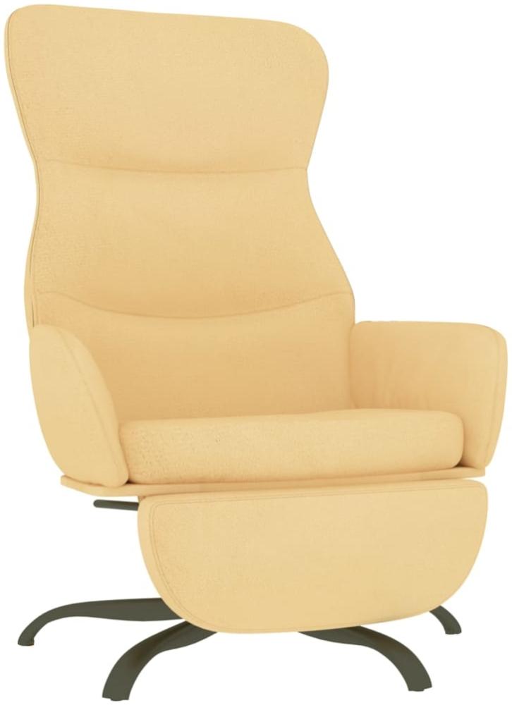 Relaxsessel mit Fußstütze Creme Mikrofasergewebe Bild 1