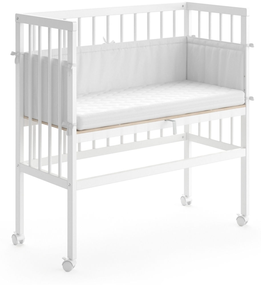 Beistellbett Sophie Weiß 94 x 42.5 cm 1 Seitenschiene Vitalispa Bild 1