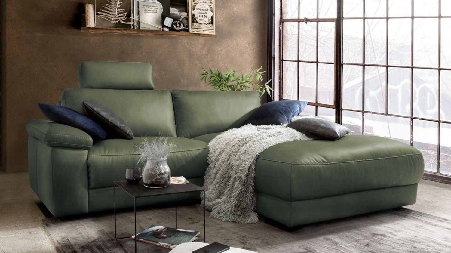 KAWOLA Ecksofa LOLA, Sofa Stoff od. Leder, Recamiere rechts od. links, versch. Farben Bild 1