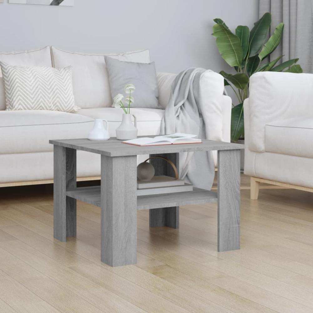 vidaXL Couchtisch Grau Sonoma 60x60x42 cm Holzwerkstoff 815265 Bild 1