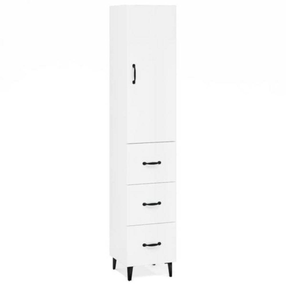 Highboard Hochglanz-Weiß 34,5 x 34 x 180 cm Holzwerkstoff [3115272] Bild 1