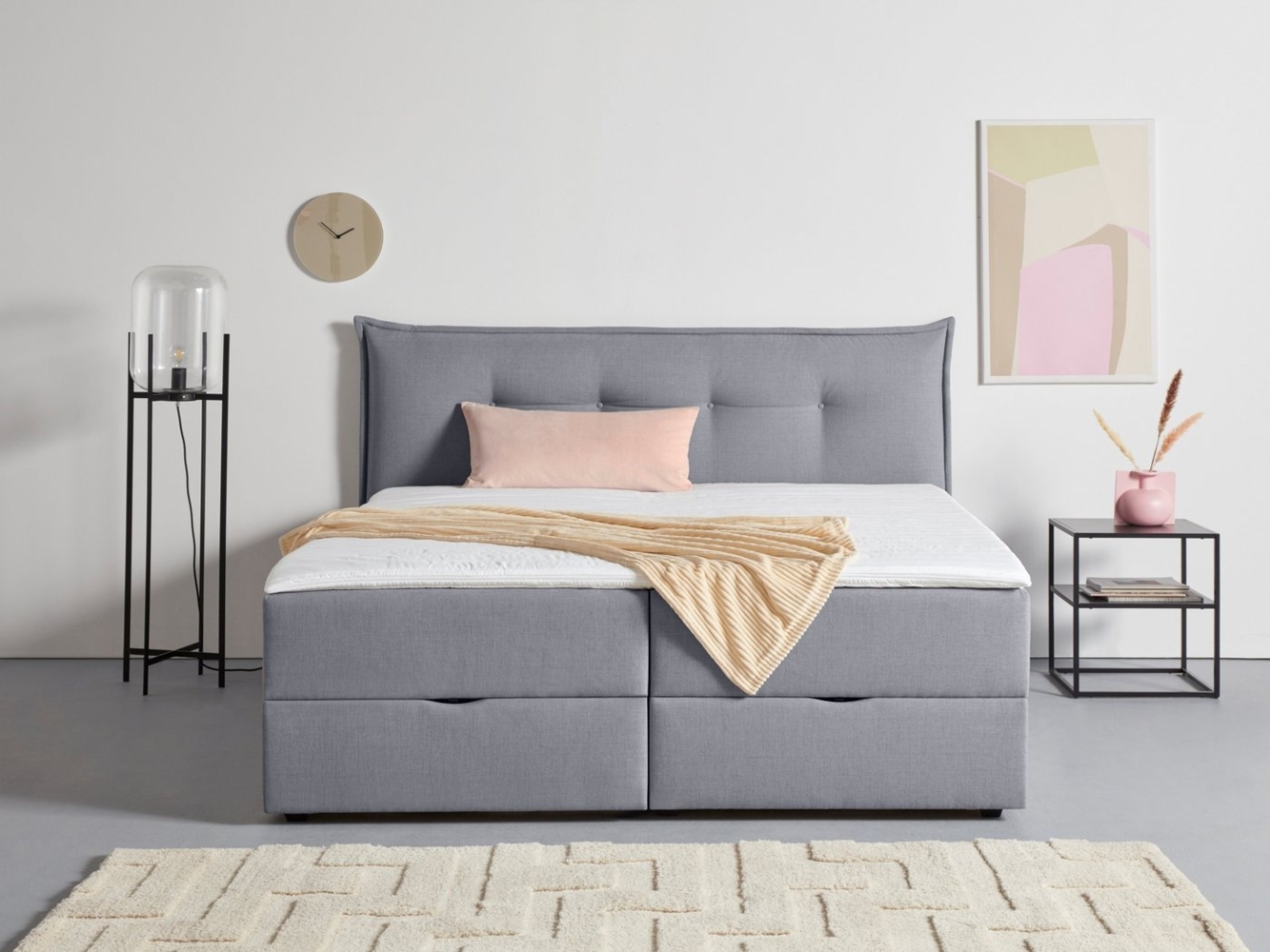 andas Boxbett Kederleicht, inklusive Bettkasten & Topper, in 4 Breiten und 2 Härtegraden Bild 1