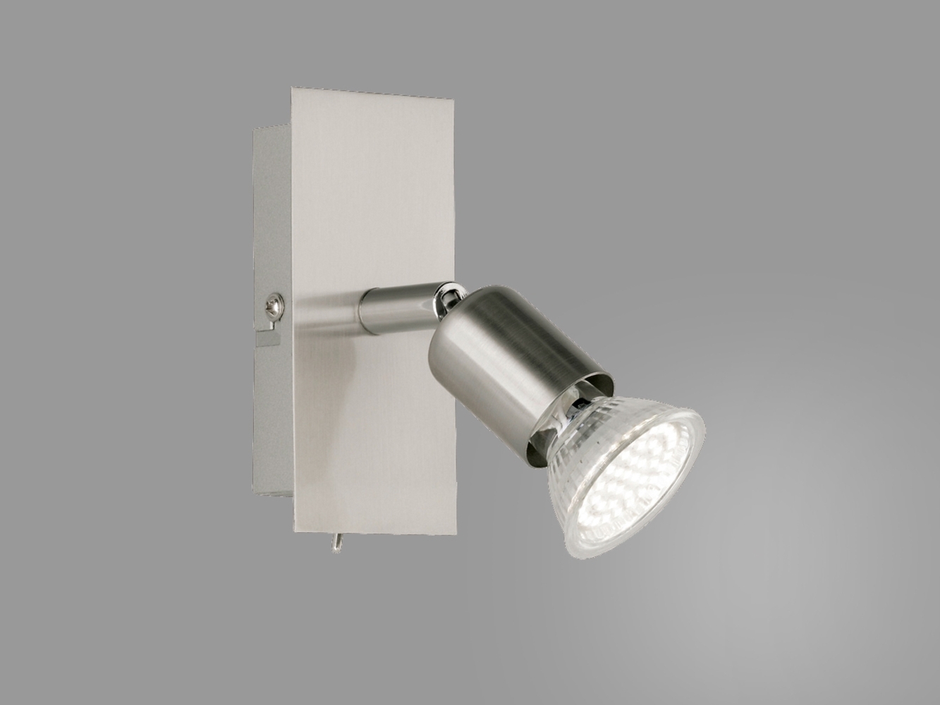 LED Wandstrahler NIMES Metall Silber, Breite 5cm Bild 1