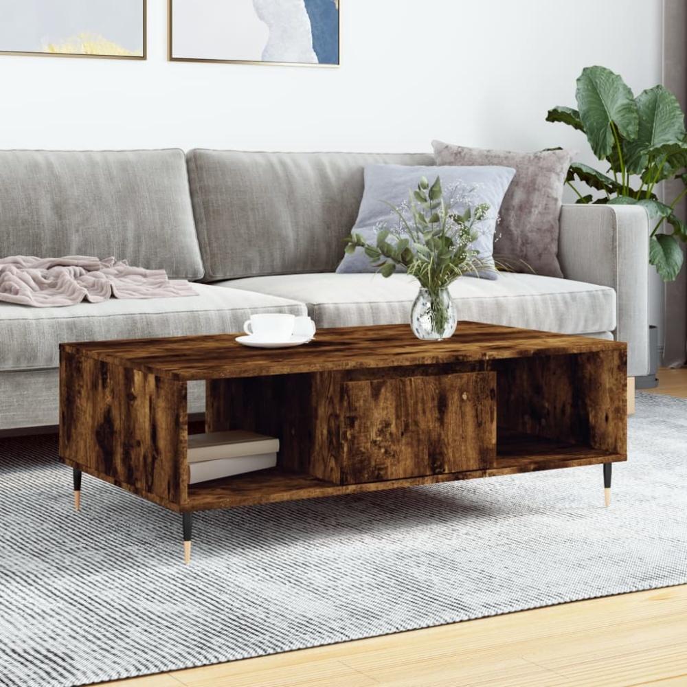 vidaXL Couchtisch Räuchereiche 104x60x35 cm Holzwerkstoff 827081 Bild 1