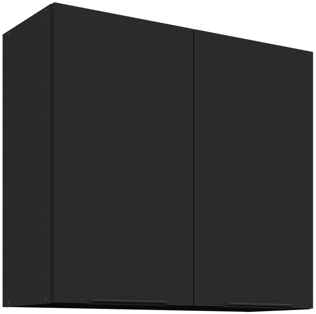 Küchen Hängeschrank 80 cm SIENA Schwarz Küche Küchenzeile Küchenblock Bild 1