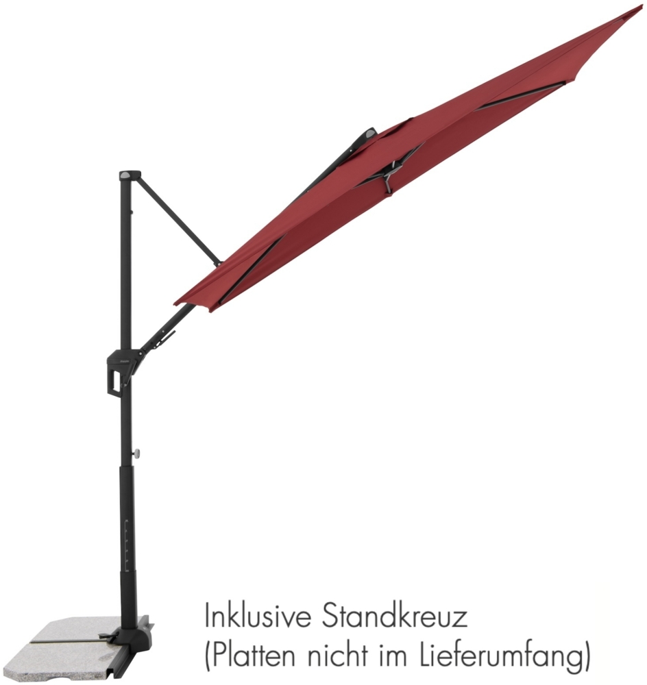 Doppler ACTIVE Pendel Green Edition 240 x 135 cm Pendelschirm Sonnenschirm Ampelschirm 4 Farben 833 Bordeaux Bild 1