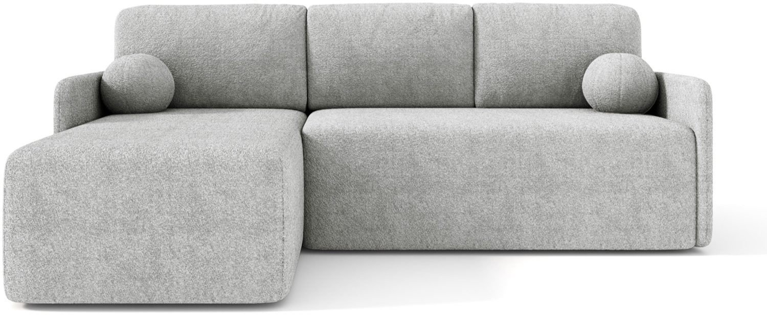 Selsey 'Bloom' Ecksofa mit Schlaffunktion, Bouclé-Bezug in Grau, 92 x 212 x 142 cm Bild 1