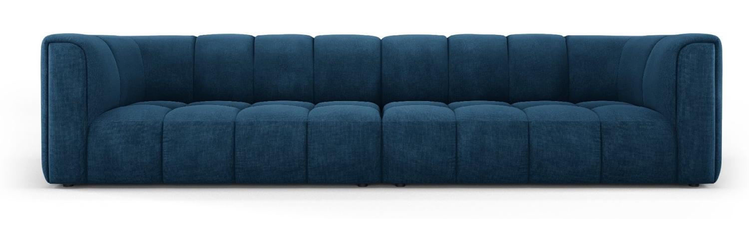 Micadoni Modulares Sofa Serena 4-Sitzer Strukturierter Stoff Königsblau Bild 1