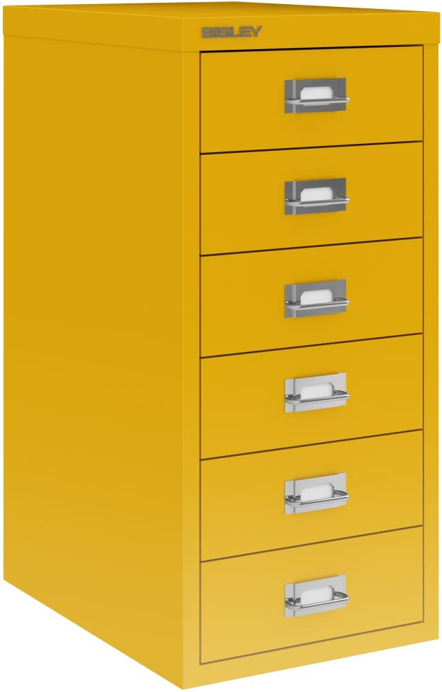 Bisley MultiDrawer™, 29er Serie, DIN A4, 6 Schubladen, Farbe sunflower Bild 1