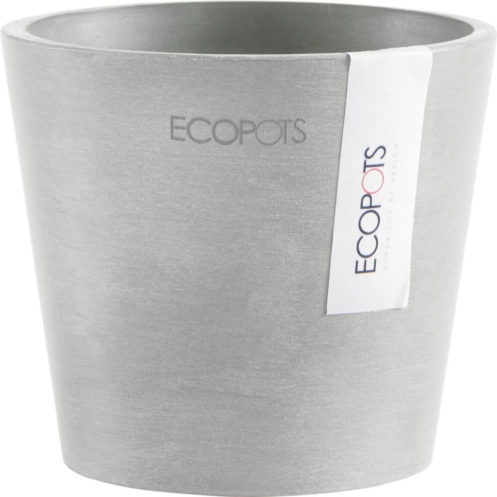 ECOPOTS Blumentopf AMSTERDAM Mini White Grey, BxTxH: 10,5x10,5x9,2 cm Bild 1