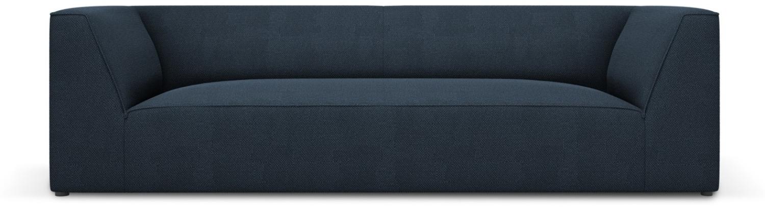 Micadoni 3-Sitzer Sofa Ruby | Bezug Navy Blue | Beinfarbe Black Plastic Bild 1