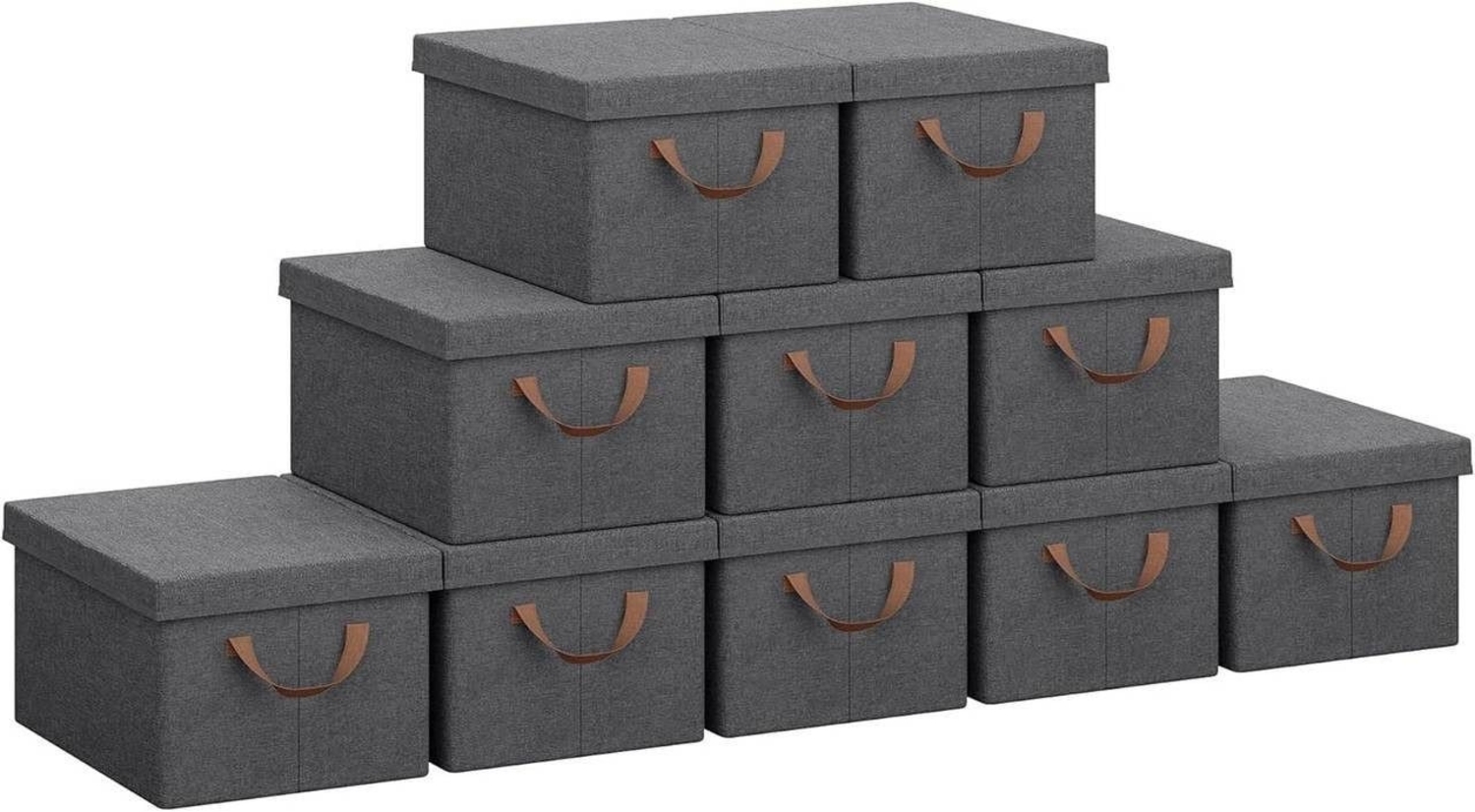 Woltu Aufbewahrungsbox (10 St, Set), mit Deckel, mit Griffen, faltbar Bild 1