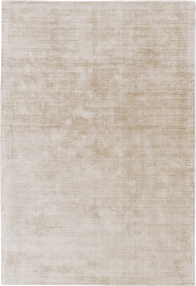 Flauschiger Viskose-Teppich | Wohnzimmerteppich Hochwertig | Weicher Bodenbelag | Klassisches Design | Beige-Grau, 160x230cm, 17mm Gesamthöhe | Bari von Kadima Design Bild 1