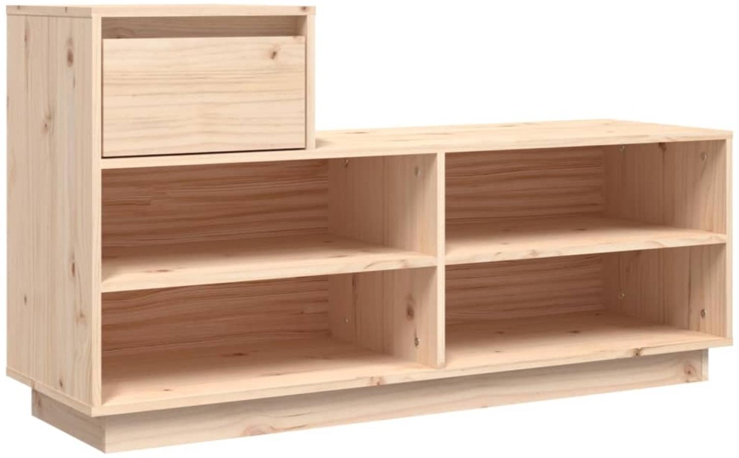 vidaXL Schuhregal 110x34x61 cm Massivholz Kiefer 814449 Bild 1