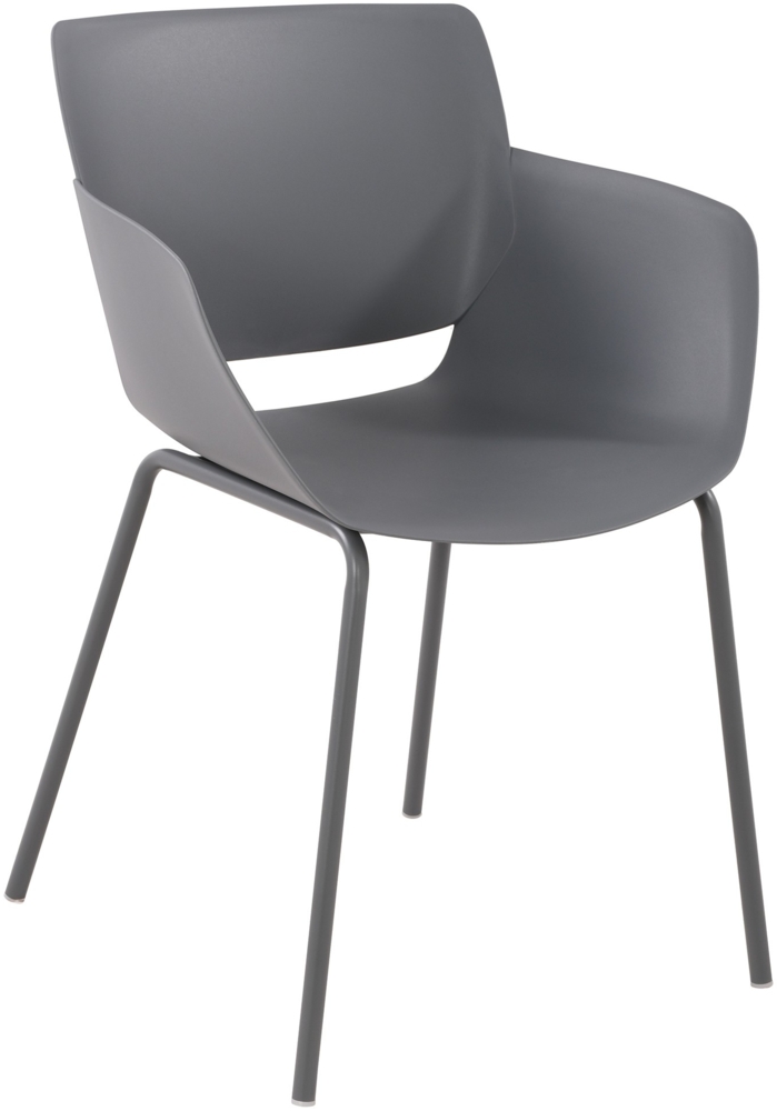 CLP Stuhl Alpena wetterfest mit Rückenlehne,dunkelgrau Bild 1