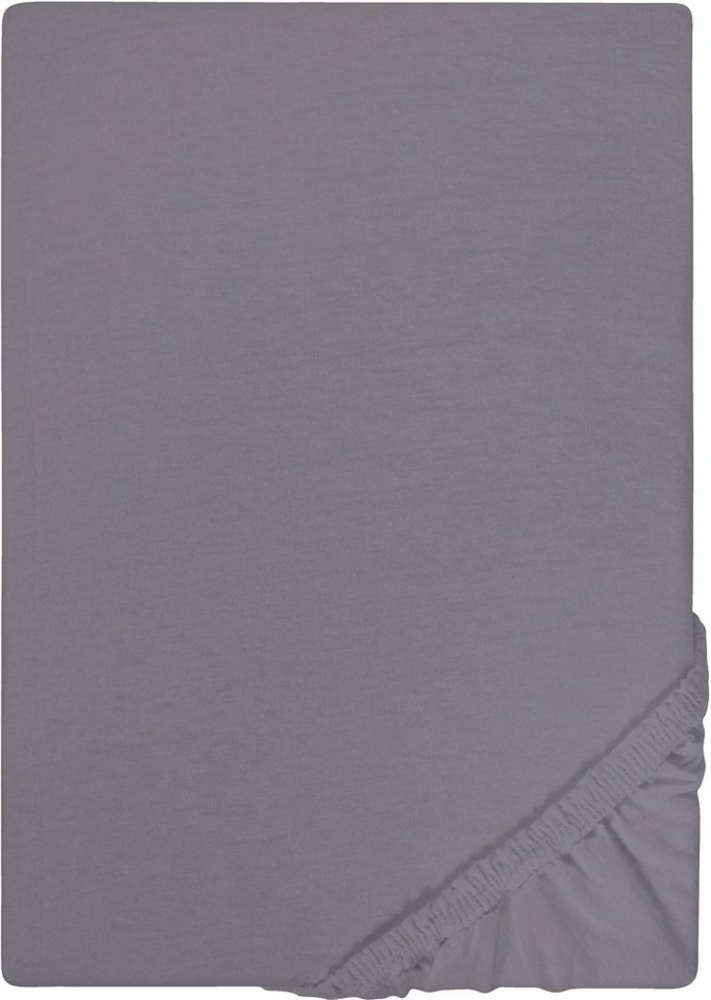 Castell Jersey-Stretch-Spannbetttuch, Silbergrau, 1x 180x200 cm - 200x200 cm, 180x200 cm Bild 1