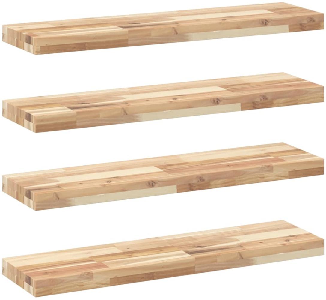 vidaXL Schweberegale 4 Stk. 80x20x4 cm Massivholz Akazie Unbehandelt 3279426 Bild 1