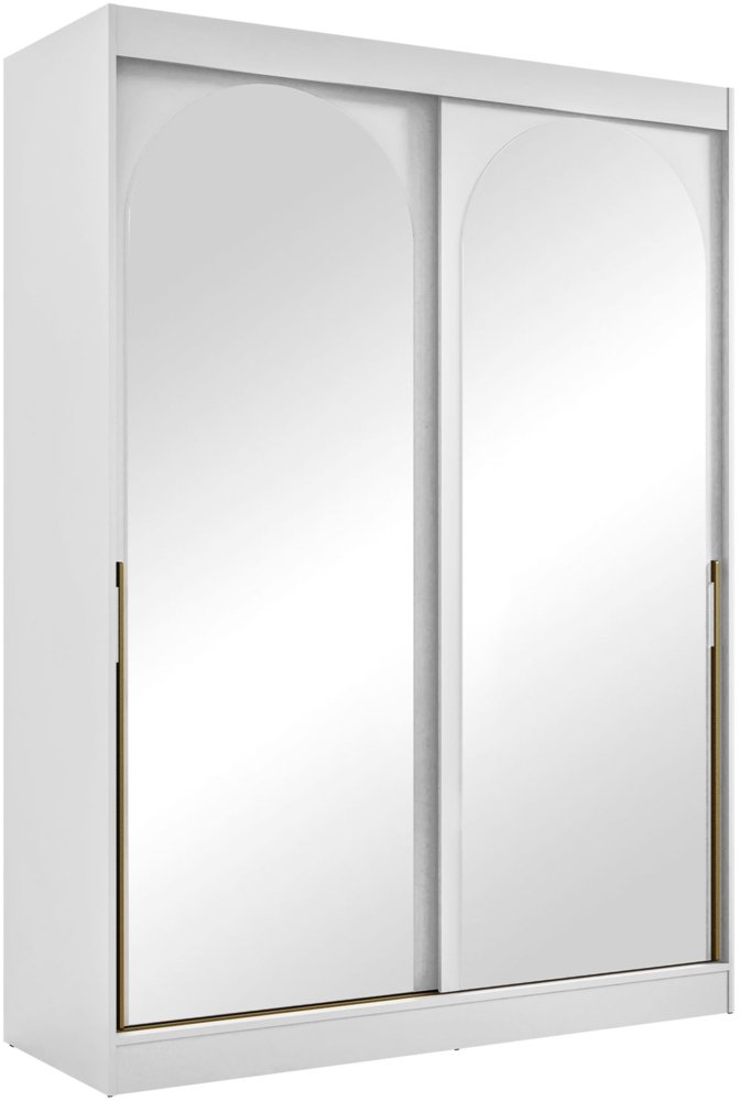 Kleiderschrank Mezzinto 150 (Farbe: Weiß / Weiß + Gold) Bild 1