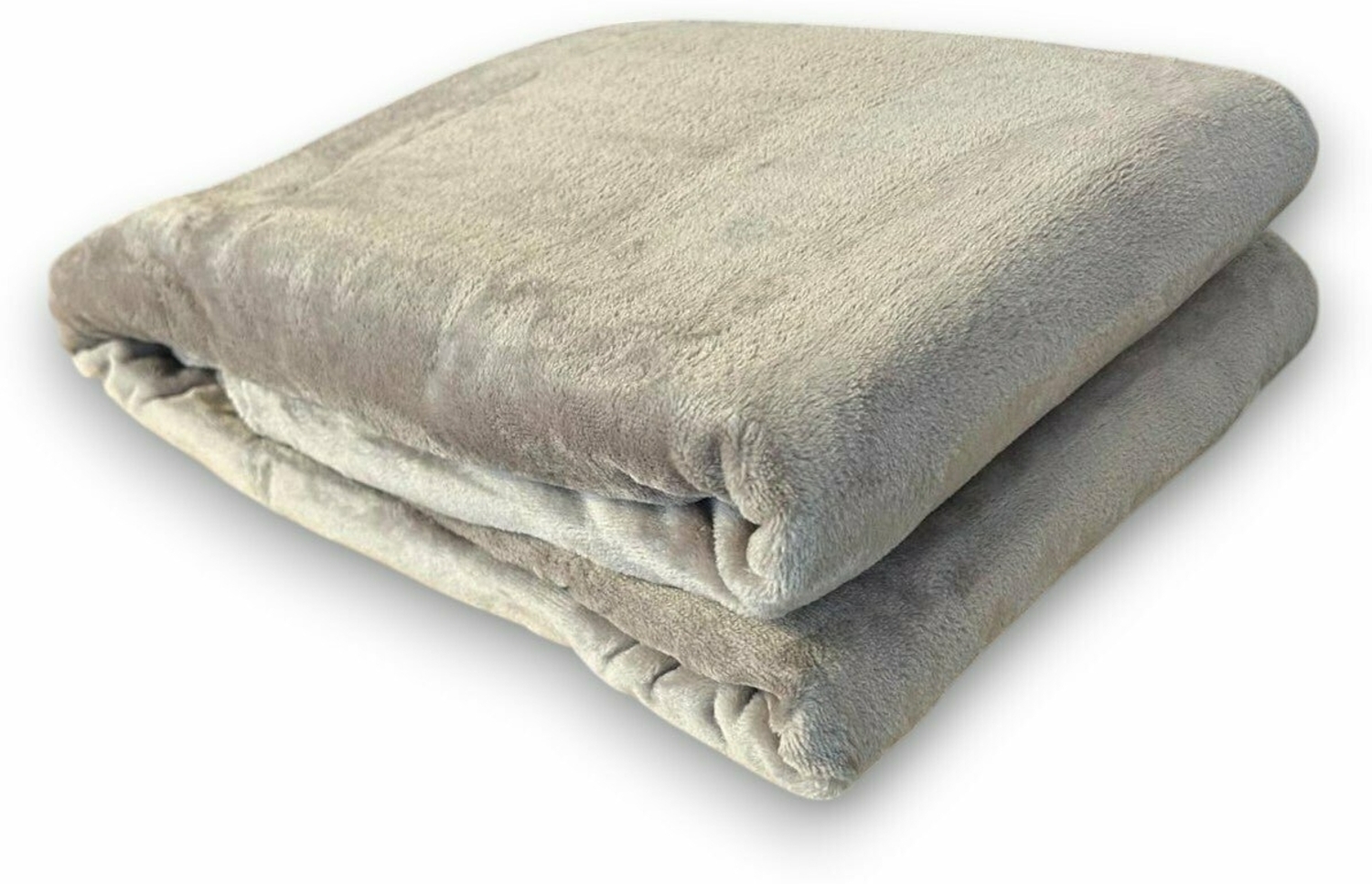 Wohndecke XXL » große Kuscheldecke 180x220 cm » warme Flanell Tagesdecke » weiche Couchdecke - Taupe Bild 1