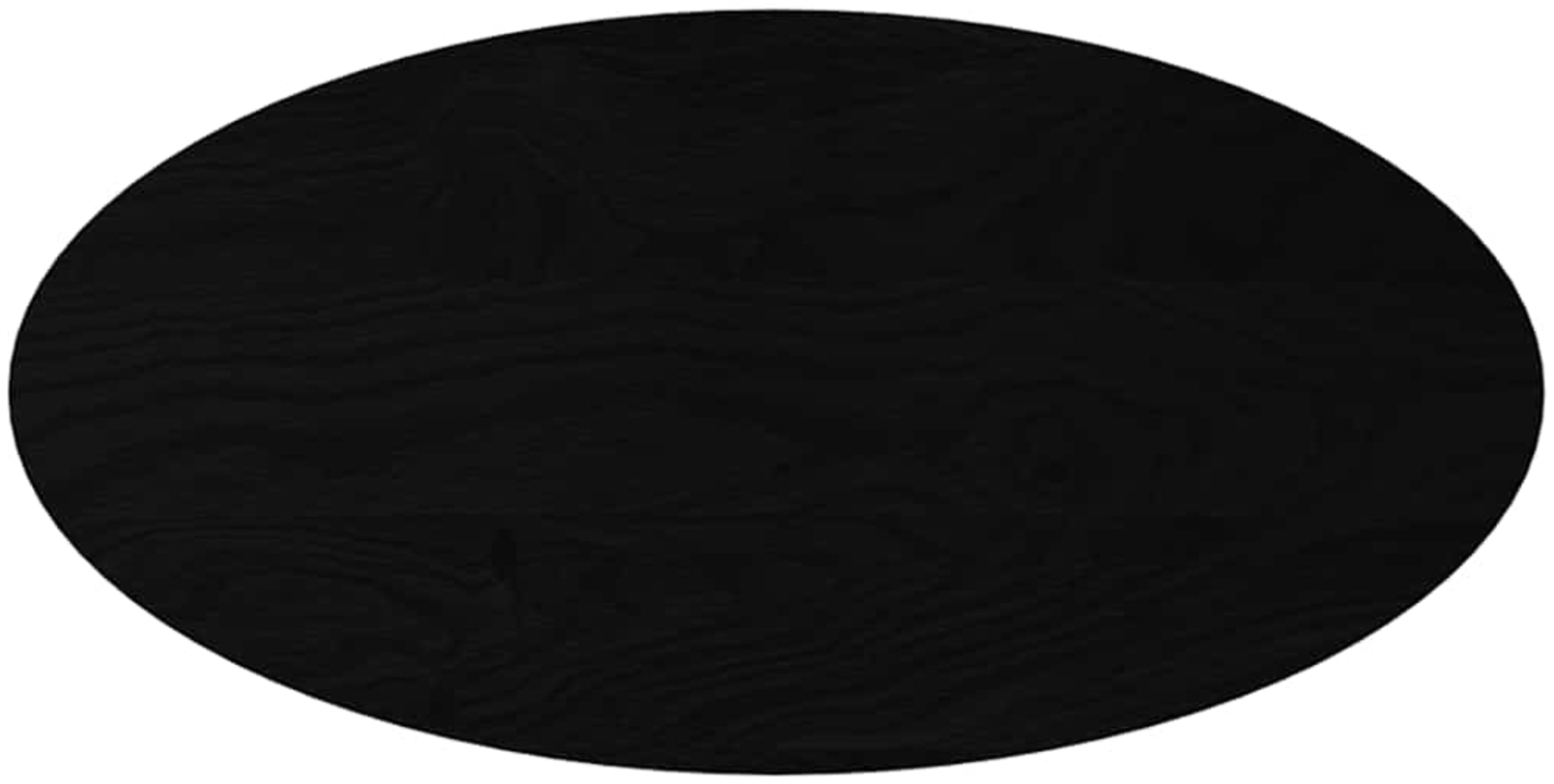 vidaXL Tischplatte Dunkelbraun 100x50x2 cm Massivholz Eiche Oval 4009054 Bild 1