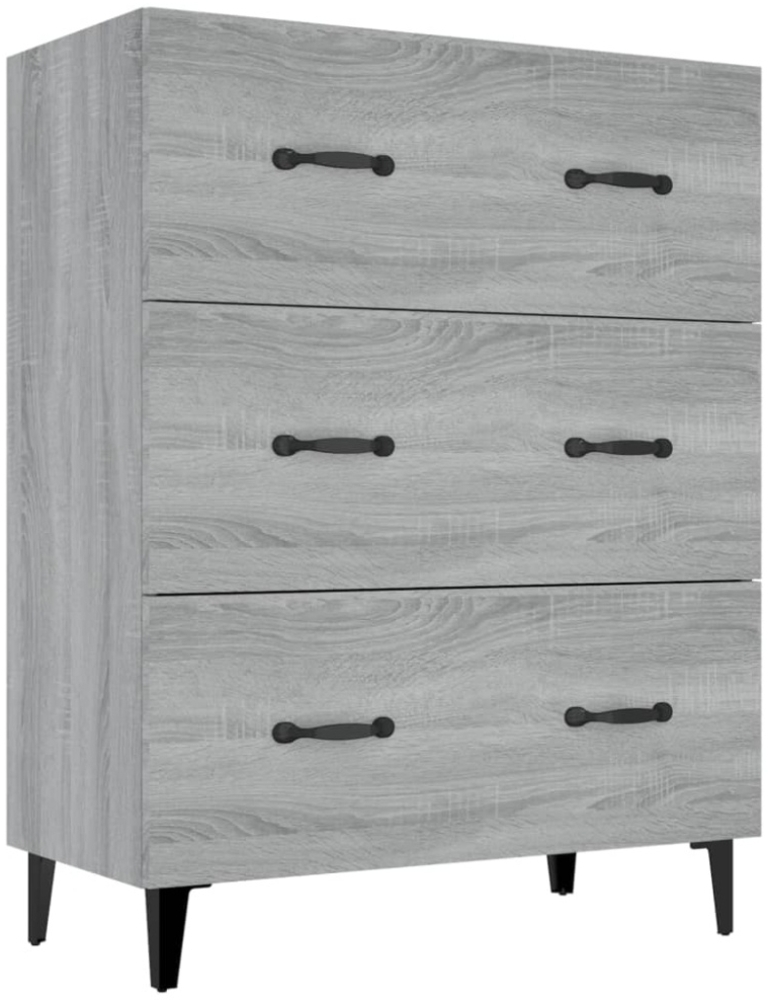 vidaXL Sideboard, Holz Grau Sonoma, 69,5 x 34 x 90 cm Bild 1