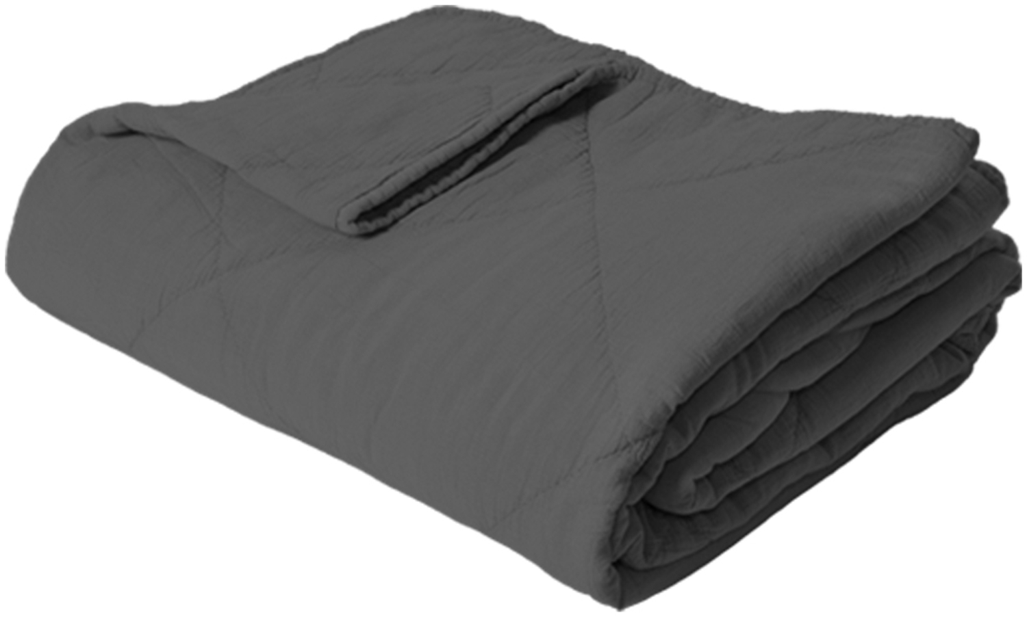 Decke Überwurf 100% Baumwolle 140 x 200 cm Skandinavisch Anthrazit Bild 1