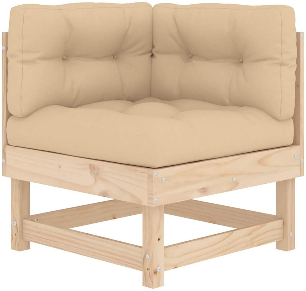 vidaXL Ecksofa mit Kissen Massivholz Kiefer 825422 Bild 1