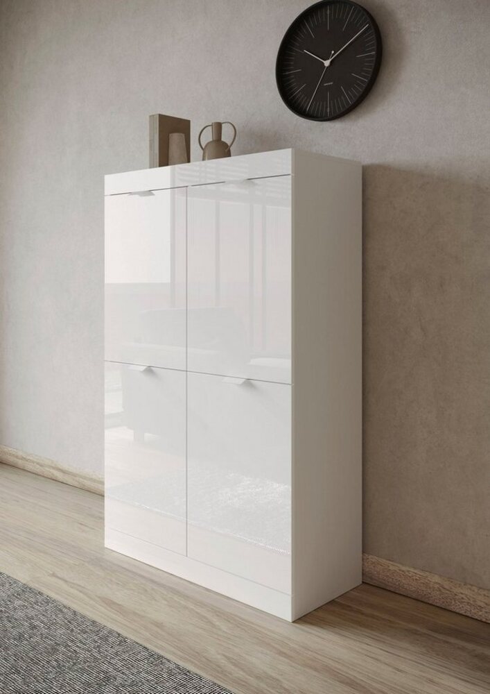 INOSIGN Highboard Slim, Breite 91 cm, weiß Hochglanz Lack Bild 1