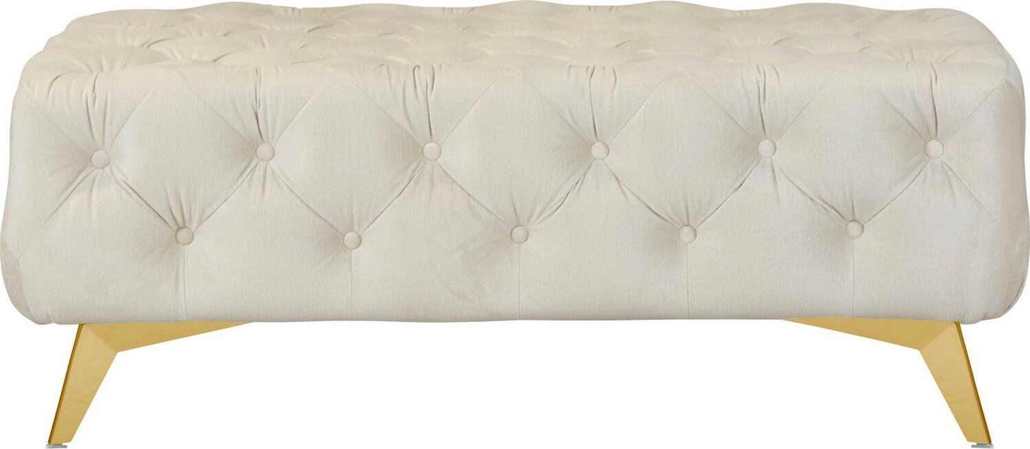 Leonique Polsterhocker Amaury, Chesterfield-Optik, Breite 120cm, Fußfarbe wählbar Bild 1