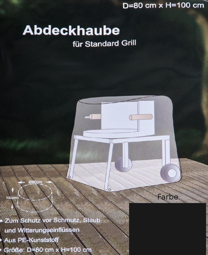 Abdeckhaube anthrazit für Grill Schutzhülle Abdeckplane Schutzhaube 80x100cm Bild 1