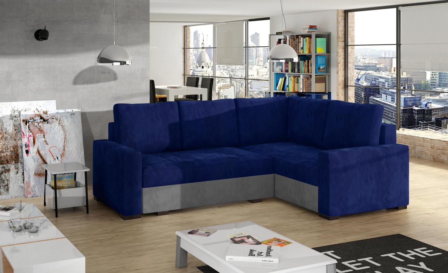 Wohnideebilder Corona Dunkelblau Ecksofas & Eckcouches Cor_17 Bild 1