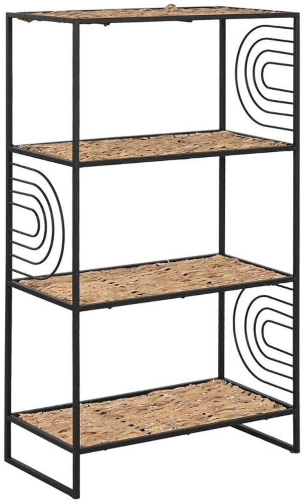 Home ESPRIT Schwarzes Metallfaserregal, 50 x 25 x 88 cm Bild 1