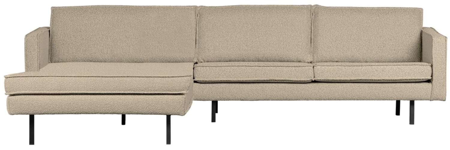 Chaiselongue Rodeo aus Boucle-Stoff Links, Beige Bild 1